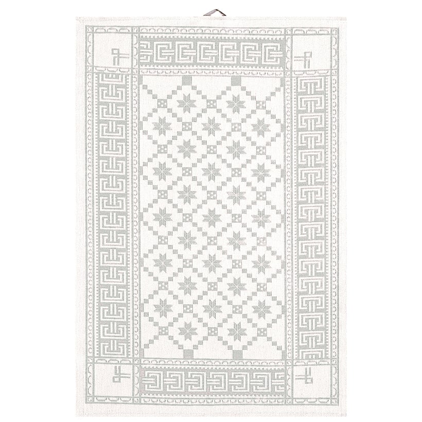 Ekelund Linneväveri Åttebladrose keukenhanddoek 50x70 cm Beige