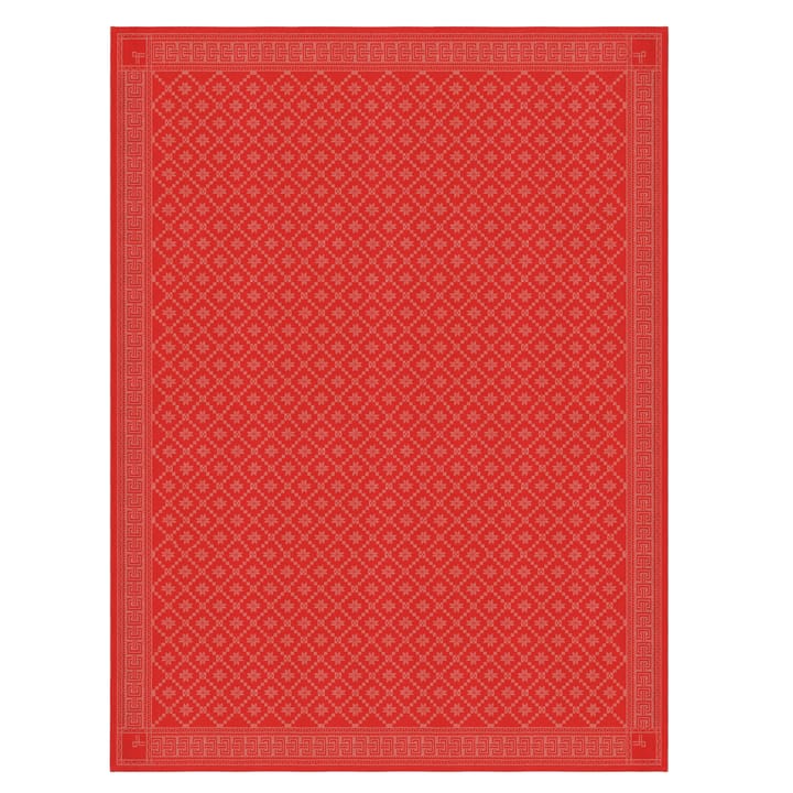 Åttebladrose tafelkleed - 150 x 310 cm. - Ekelund Linneväveri