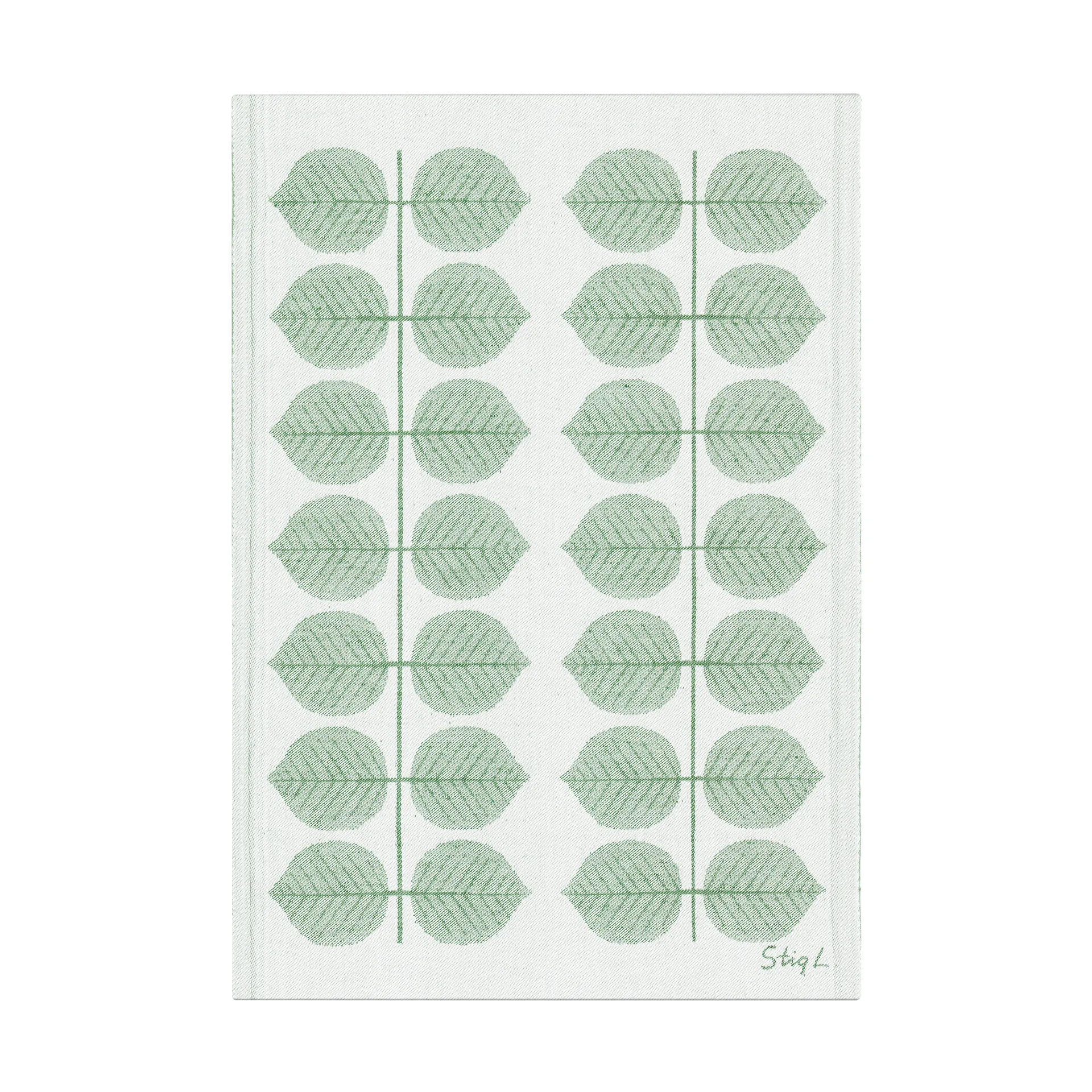 Berså theedoek 35x50 cm, Groen Ekelund Linneväveri