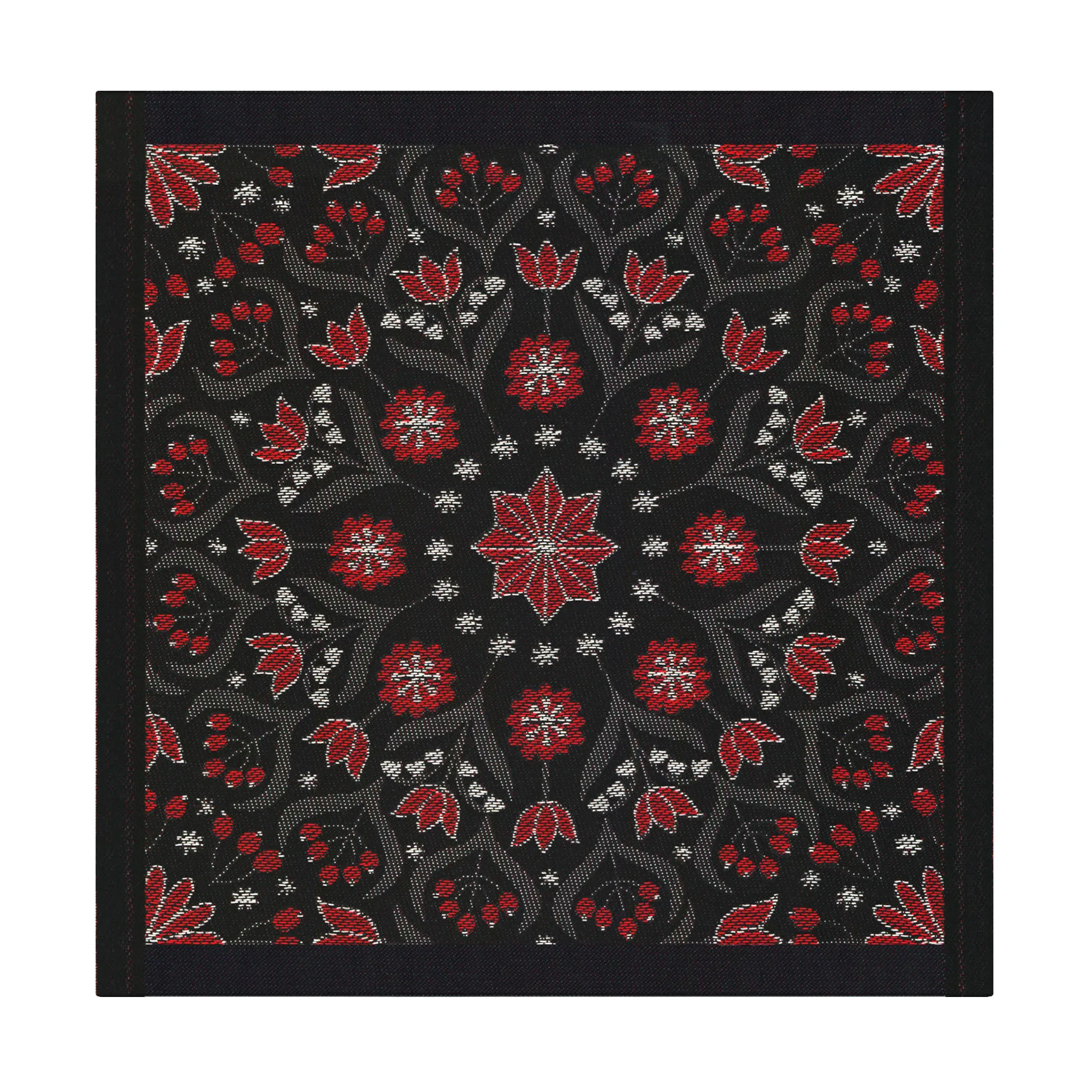 Bettys jul servet 35x35 cm, Rood-zwart Ekelund Linneväveri