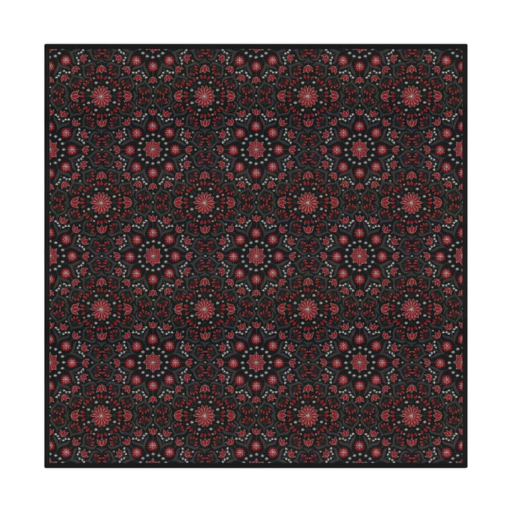 Bettys jul tafelkleed 145x145 cm - Rood-zwart - Ekelund Linneväveri