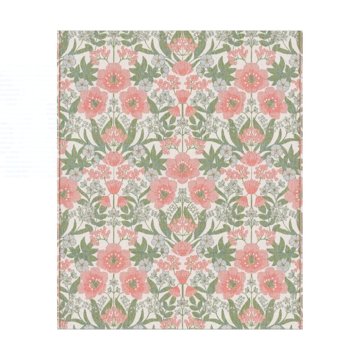 Ekelund Linneväveri Bettys tulpaner deken 140x170 cm Roze-groen