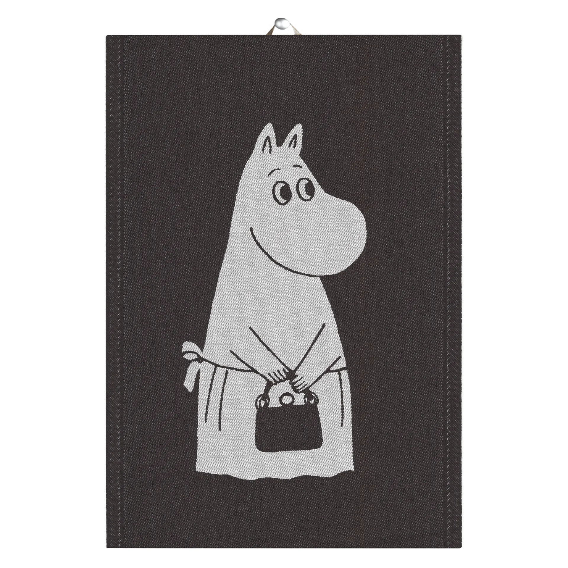 Big Moominmamma keukenhanddoek 35x50 cm, Zwart Ekelund Linneväveri
