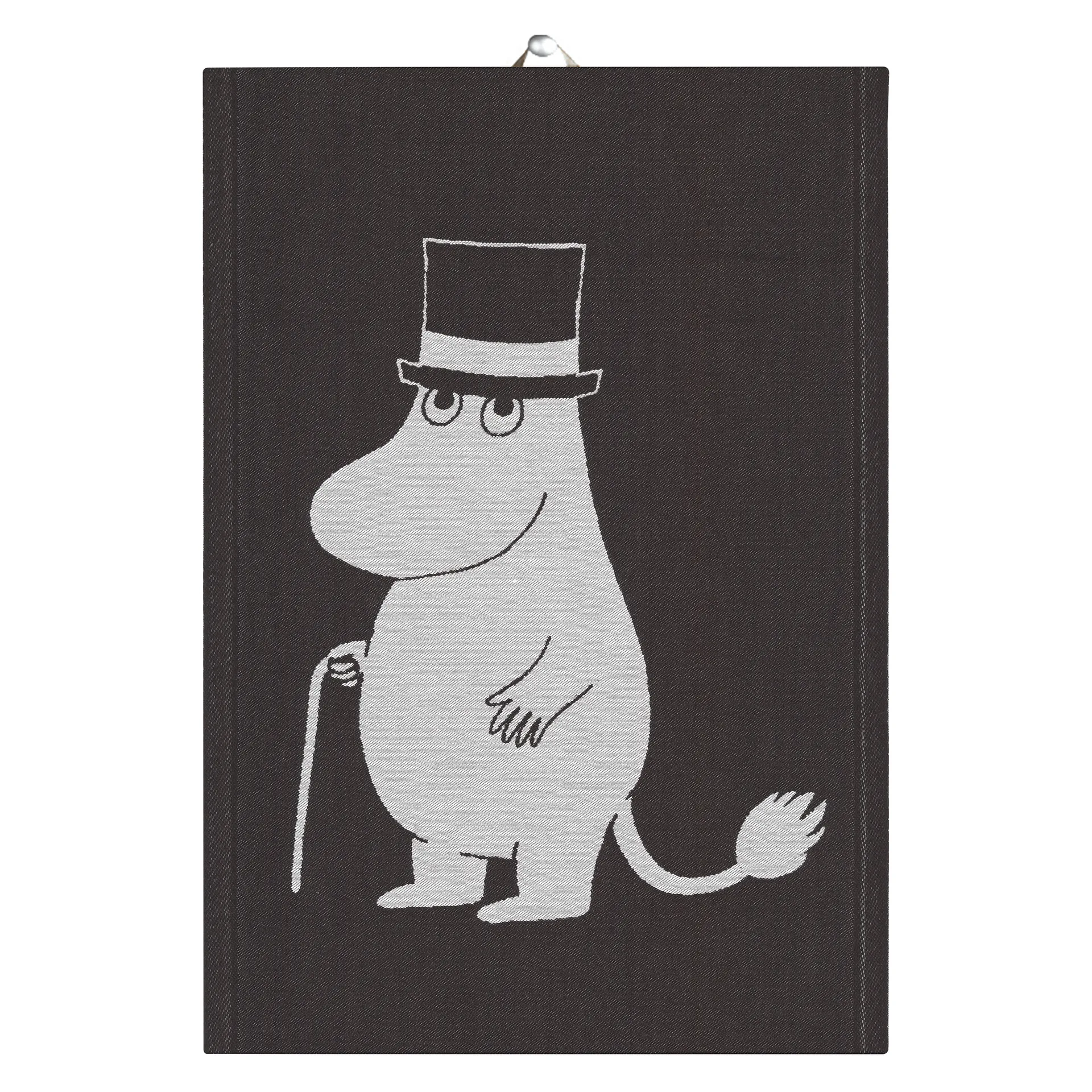 Big Moominpappa keukenhanddoek 35x50 cm, Zwart Ekelund Linneväveri