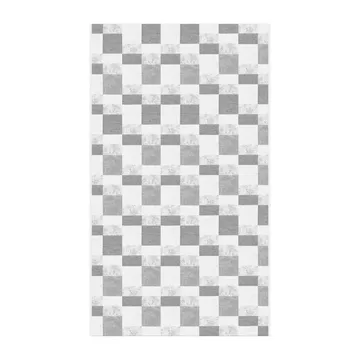 Block tafelkleed 150x350 cm - Grijs - Ekelund Linneväveri