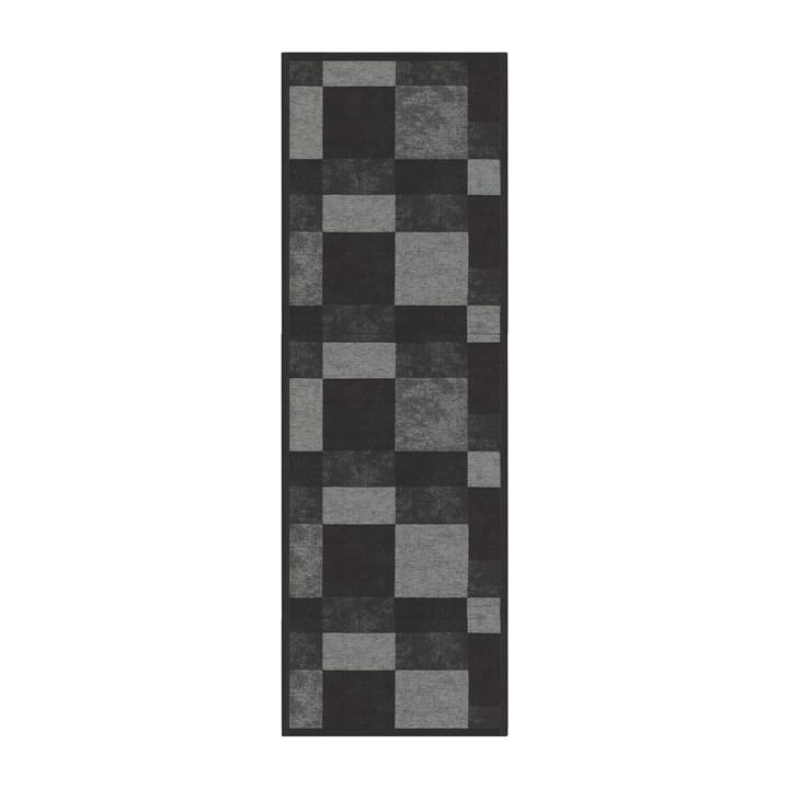 Block tafelloper 50x150 cm, Zwart Ekelund Linneväveri