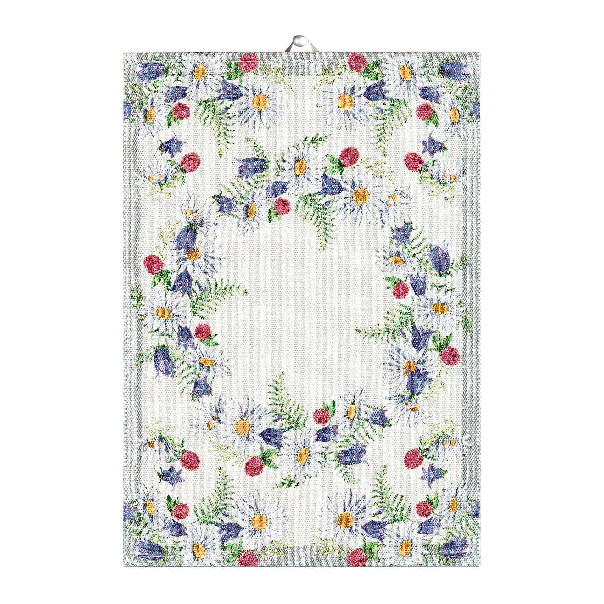 Blomkrans keukenhanddoek 35x50 cm, Multi Ekelund Linneväveri