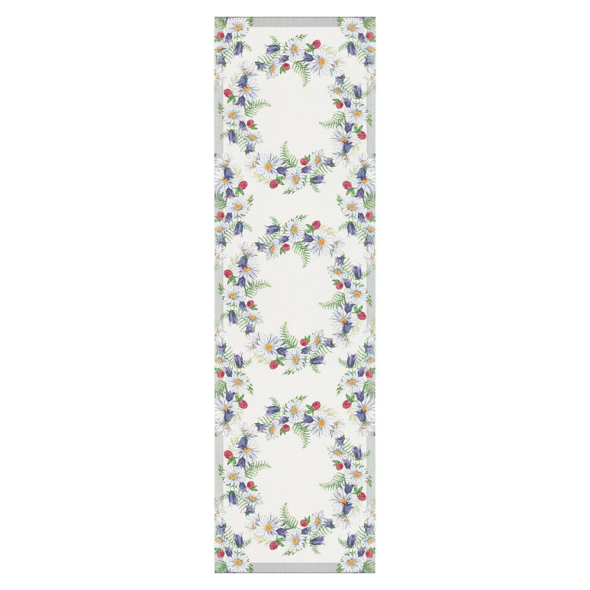 Ekelund Linneväveri Blomkrans tafelloper 35x120 cm Multi
