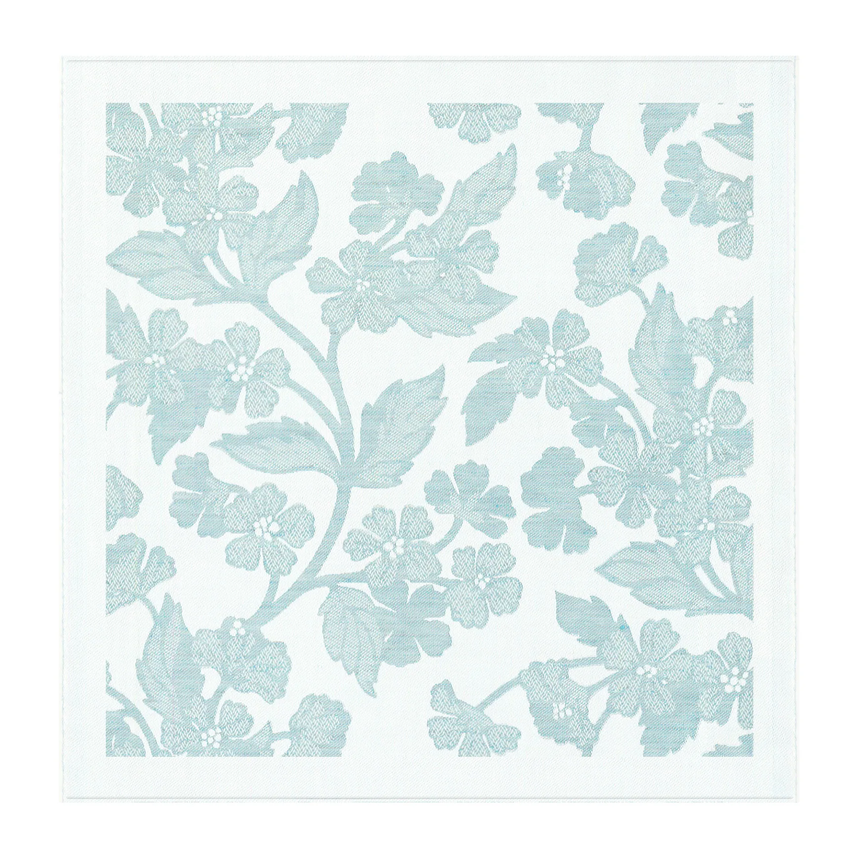 Blomranka servet 35x35 cm, Lichtgroen Ekelund Linneväveri