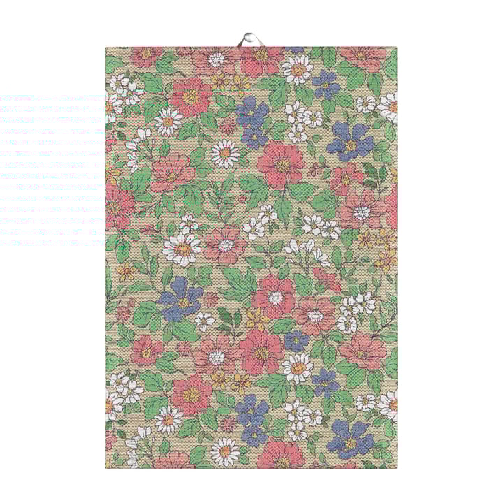 Blomsteräng keukenhanddoek - 35x50 cm - Ekelund Linneväveri