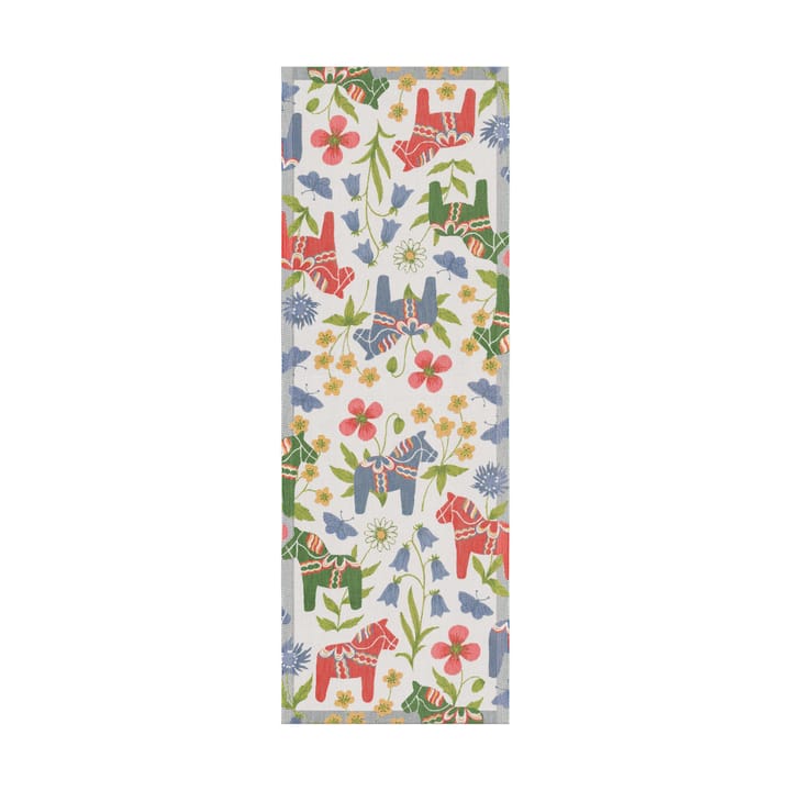 Blomsterhäst tafelloper 35x100 cm - Multi - Ekelund Linneväveri