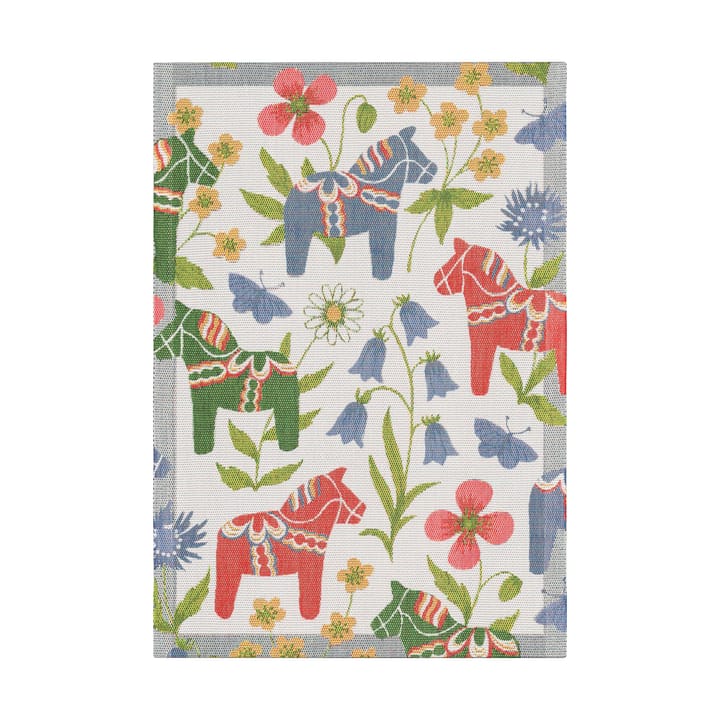Blomsterhäst theedoek 35x50 cm - Multi - Ekelund Linneväveri