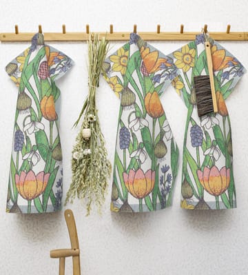 Blomsterlök keukenhanddoek - 35x50 cm - Ekelund Linneväveri