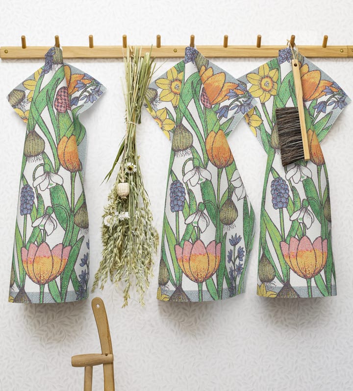 Blomsterlök keukenhanddoek - 35x50 cm - Ekelund Linneväveri