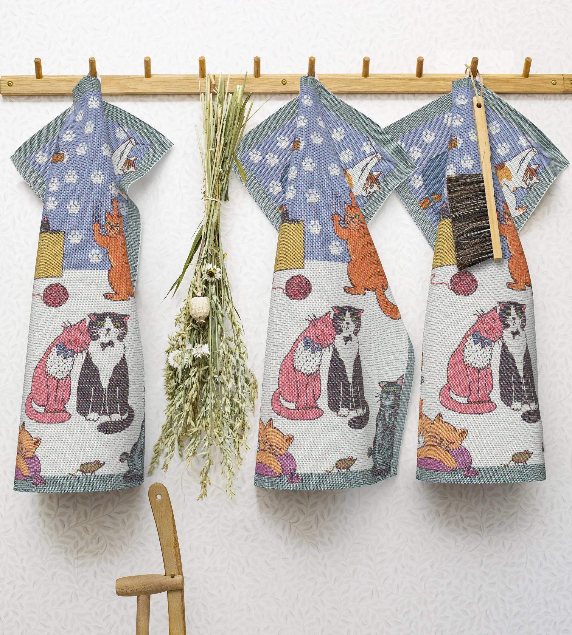Cats fun keukenhanddoek, 35x50 cm Ekelund Linneväveri
