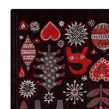 Christmas night tafelloper - zwart - Ekelund Linneväveri