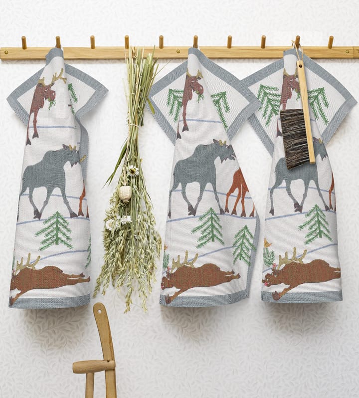 Clumsy moose keukenhanddoek, 35x50 cm Ekelund Linneväveri