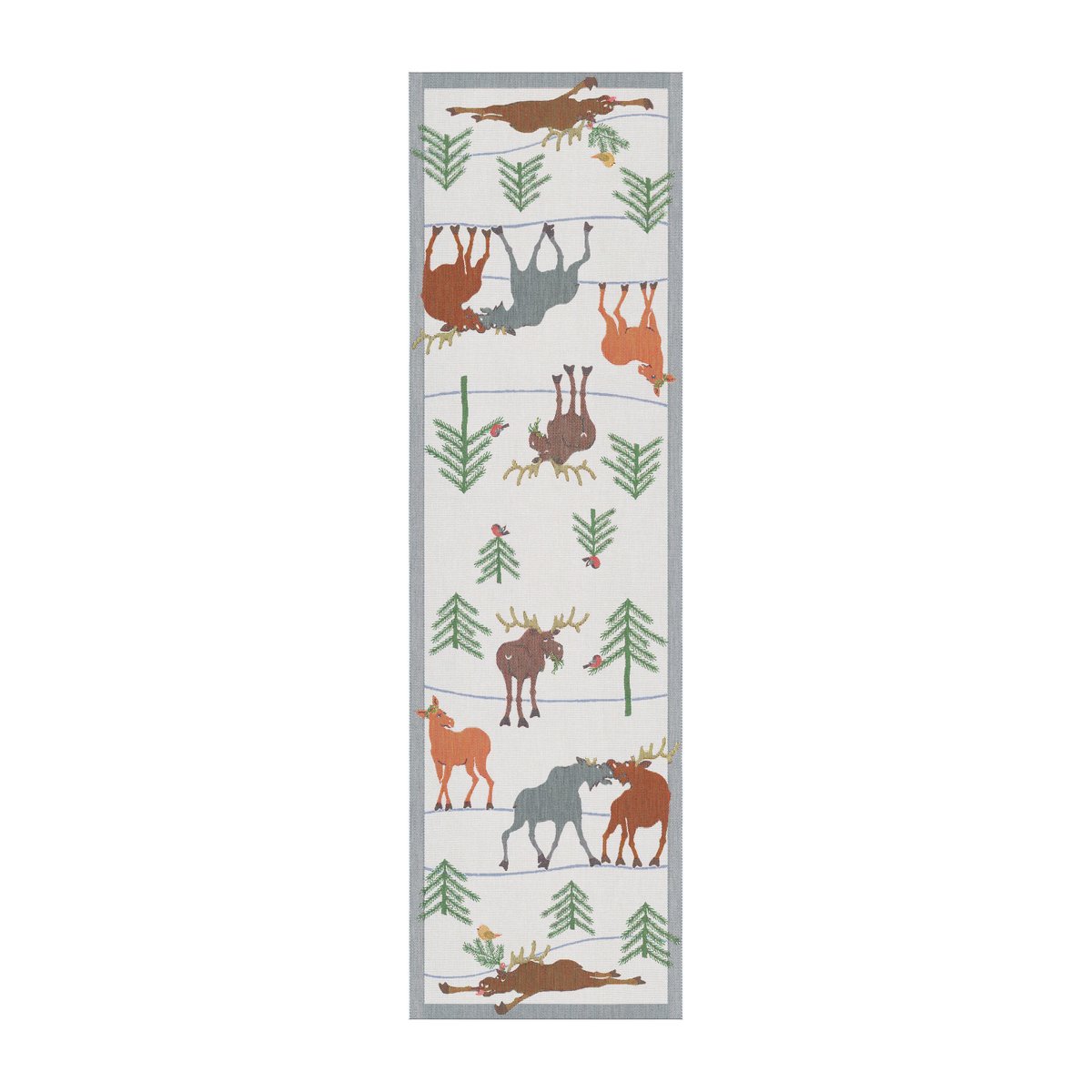 Ekelund Linneväveri Clumsy moose tafelloper 35x120 cm