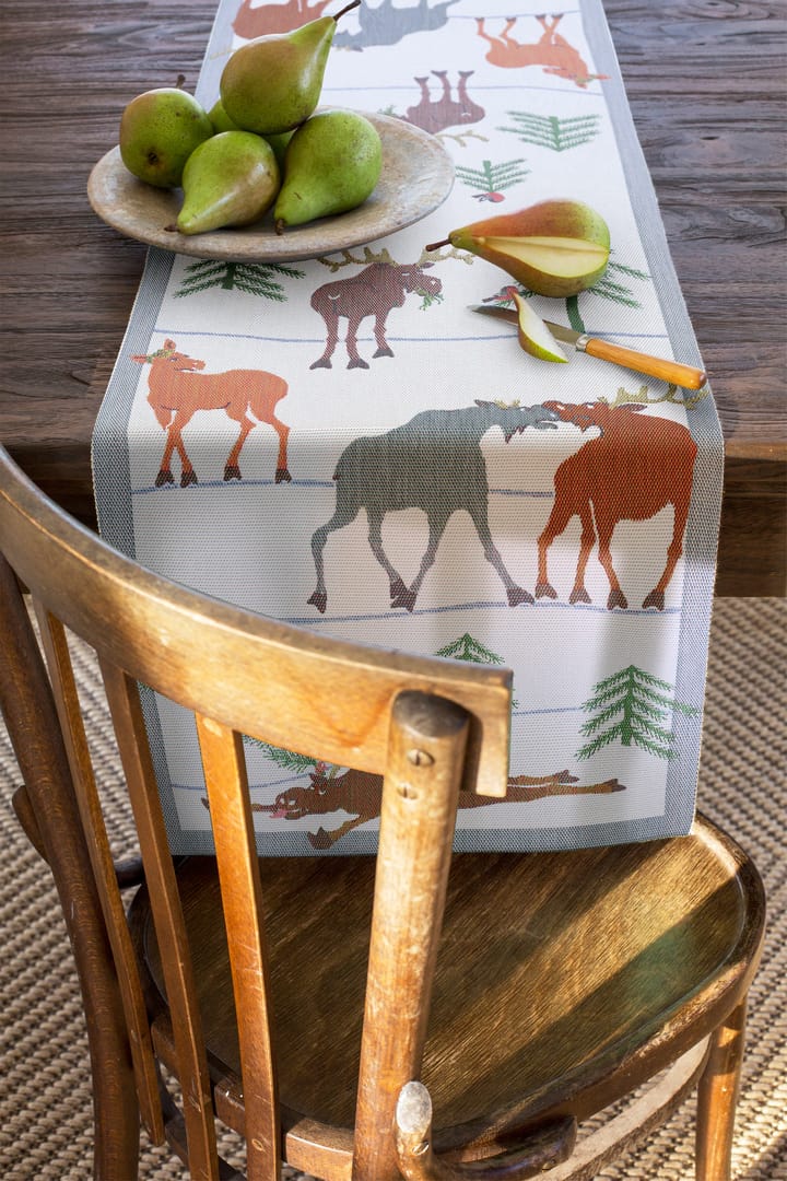 Clumsy moose tafelloper, 35x120 cm Ekelund Linneväveri