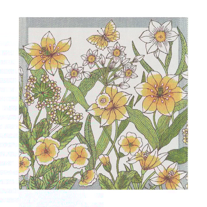 Daffodil stoffen servet 35x35 cm - Geel - Ekelund Linneväveri