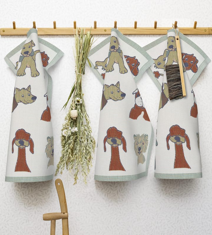 Dogs keukenhanddoek, 40x60 cm Ekelund Linneväveri