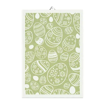 Easter Egg keukenhanddoek 35x50 cm - Groen - Ekelund Linneväveri