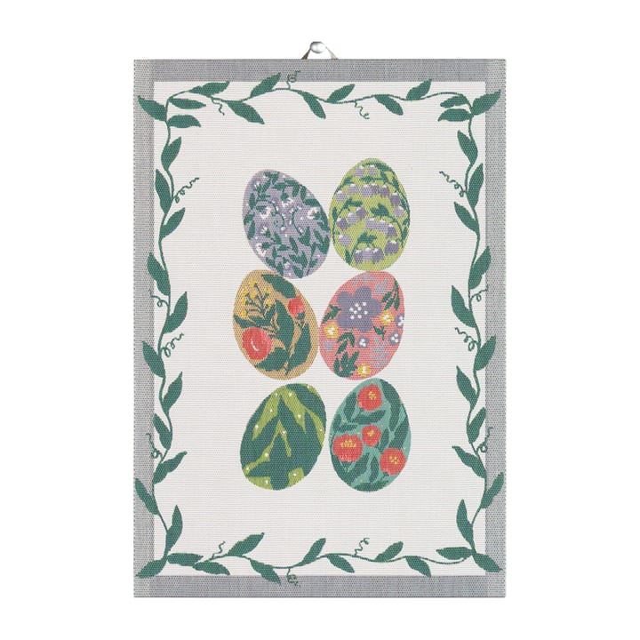 Egg collection keukenhanddoek - 35x50 cm - Ekelund Linneväveri