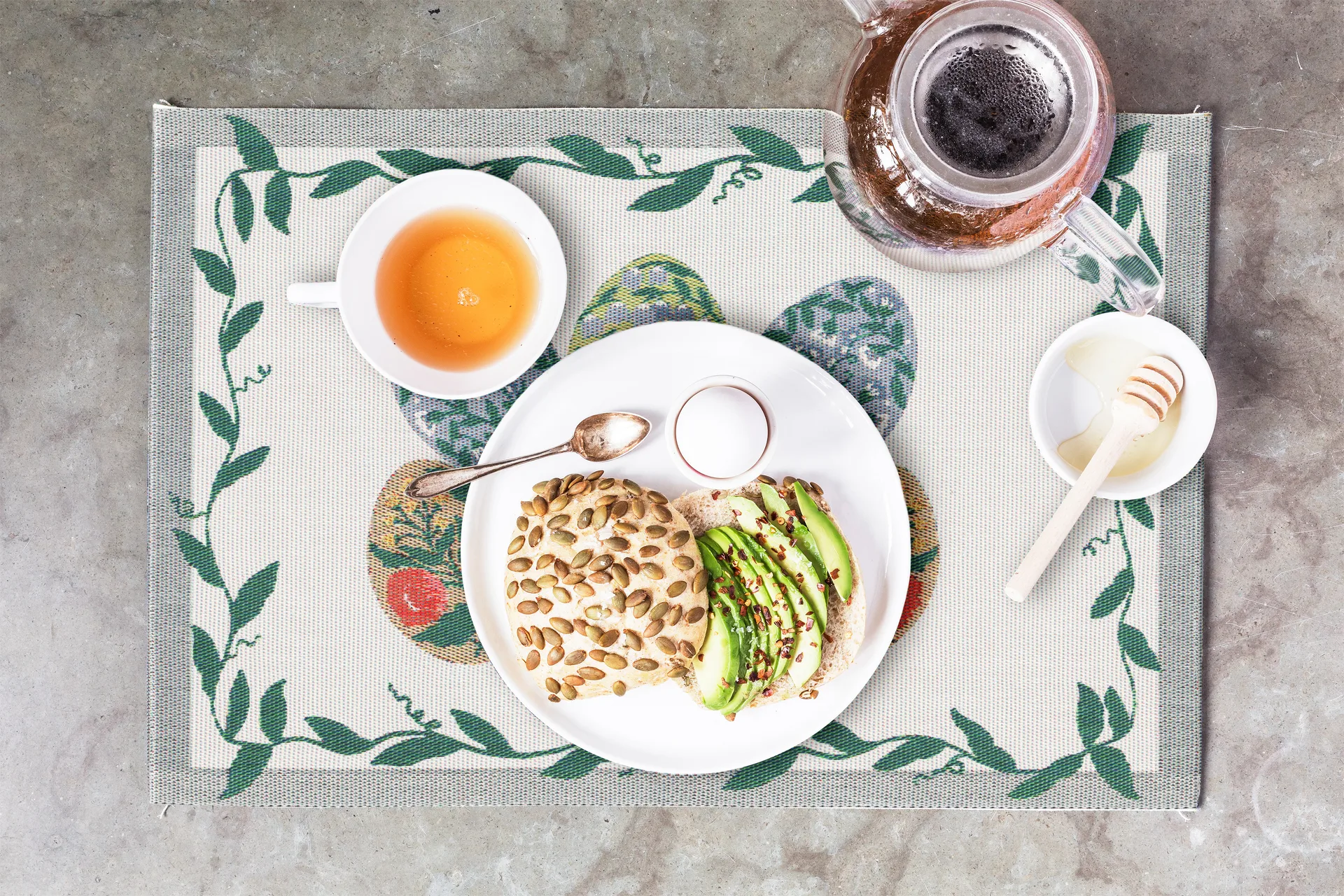 Egg collection placemat, 35x48 cm Ekelund Linneväveri