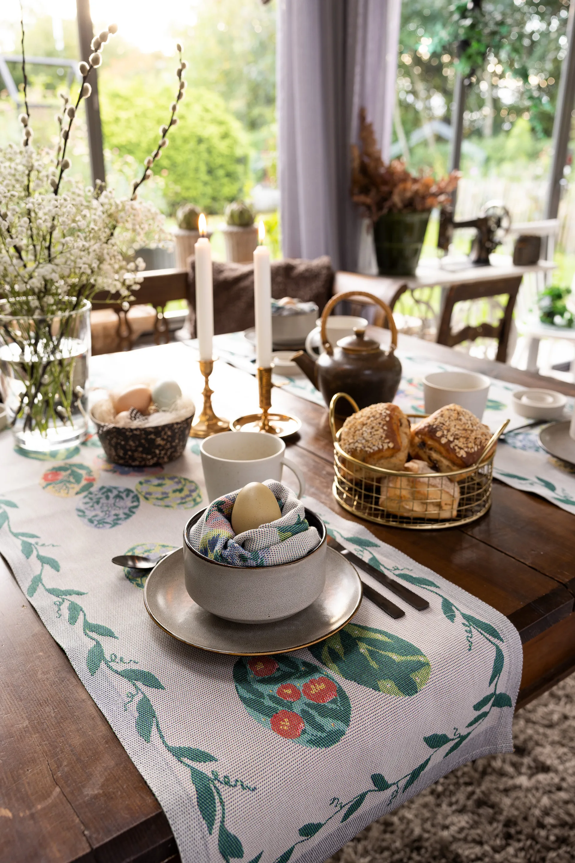 Egg collection tafelloper, 35x120 cm Ekelund Linneväveri