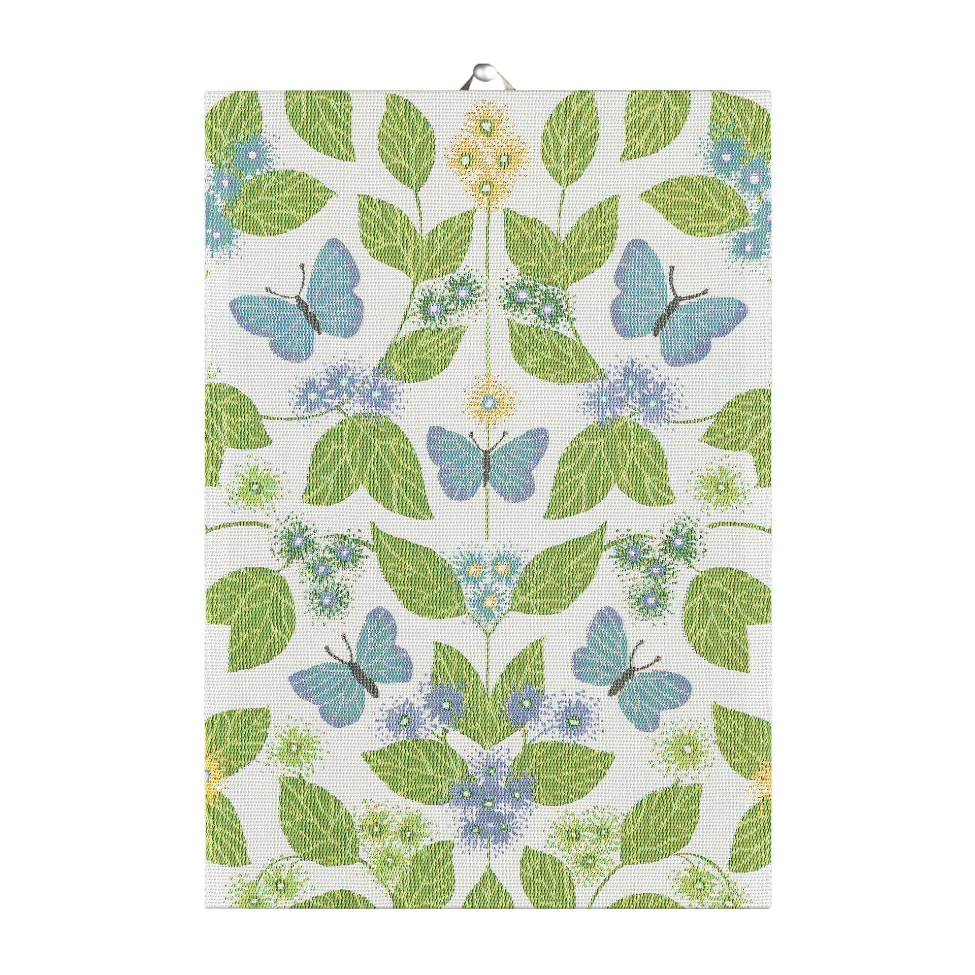 Fjärilsdröm keukenhanddoek 35x50 cm, Groen Ekelund Linneväveri