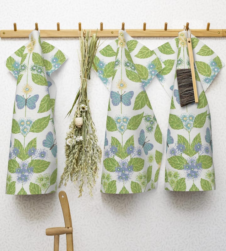 Fjärilsdröm keukenhanddoek 35x50 cm, Groen Ekelund Linneväveri