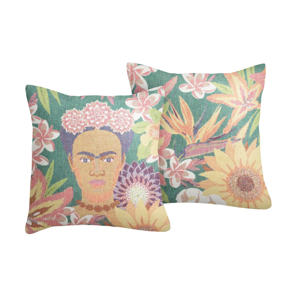 Ekelund Linneväveri Flores kussensloop 40x40 cm Multi
