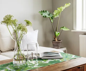 Foliage tafelloper 35x120 cm - Groen - Ekelund Linneväveri