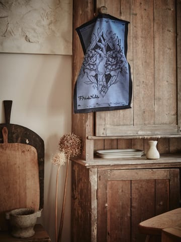 Frida Kahlo Amor Al Arte keukenhanddoek 35x50 cm - Zwart - Ekelund Linneväveri