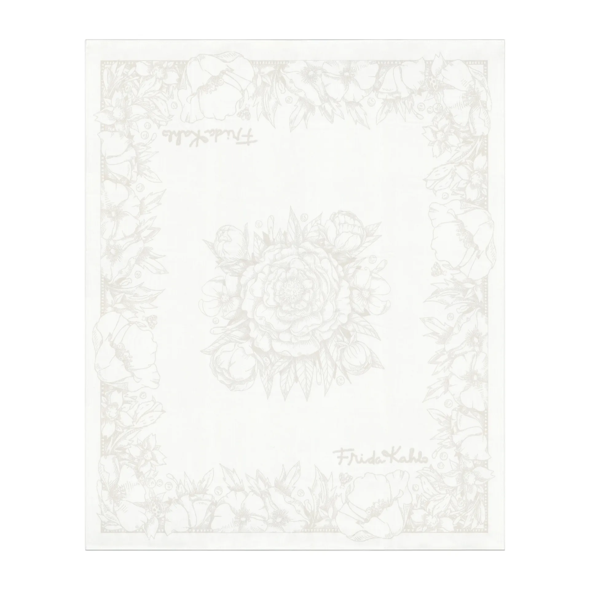 Frida Kahlo deken 140x170 cm, Belleza Ekelund Linneväveri