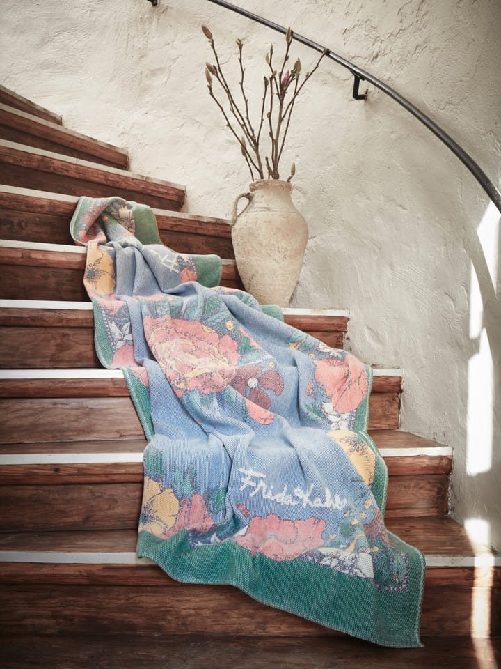 Frida Kahlo deken 140x170 cm, Vida Ekelund Linneväveri