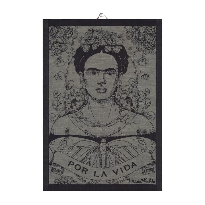 Frida Kahlo keukenhanddoek 35x50 cm - Fuerza - Ekelund Linneväveri