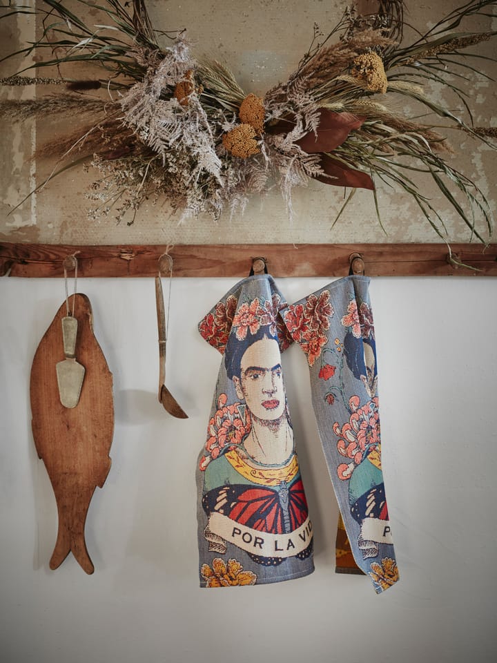 Frida Kahlo keukenhanddoek 35x50 cm, Vida Ekelund Linneväveri