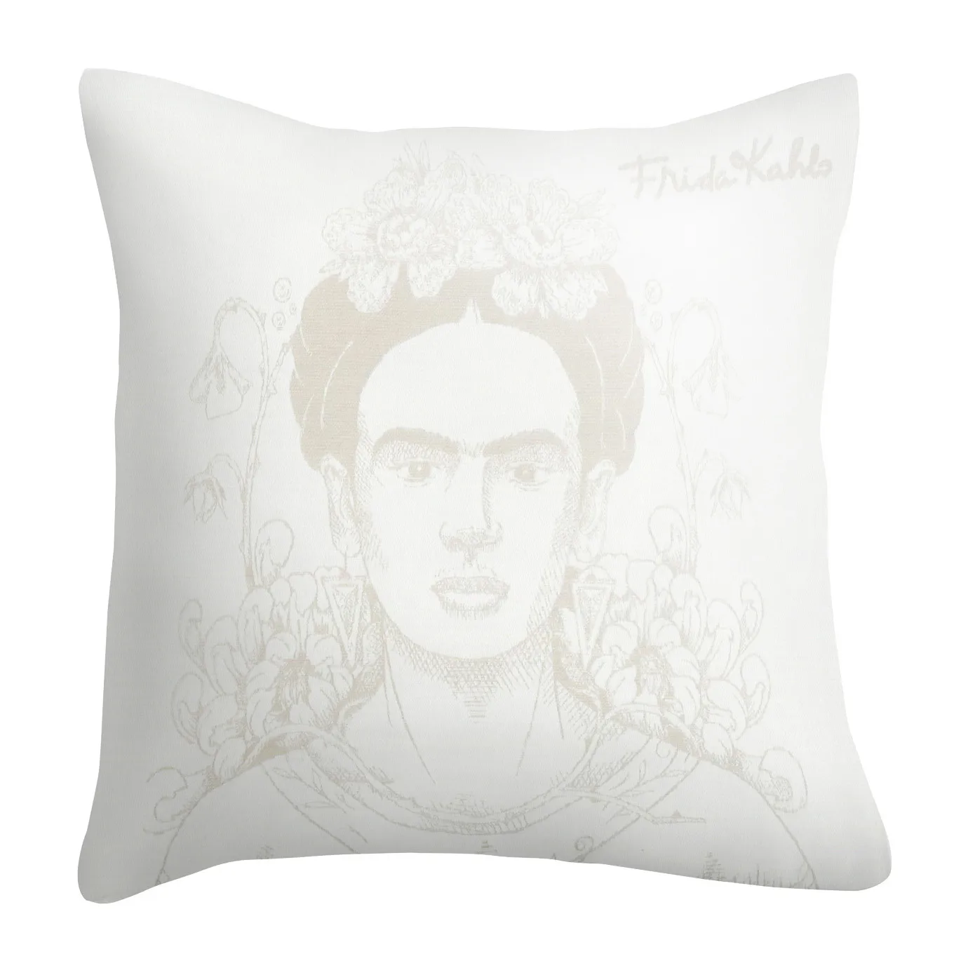 Frida Kahlo kussenhoes 40x40 cm, Belleza Ekelund Linneväveri