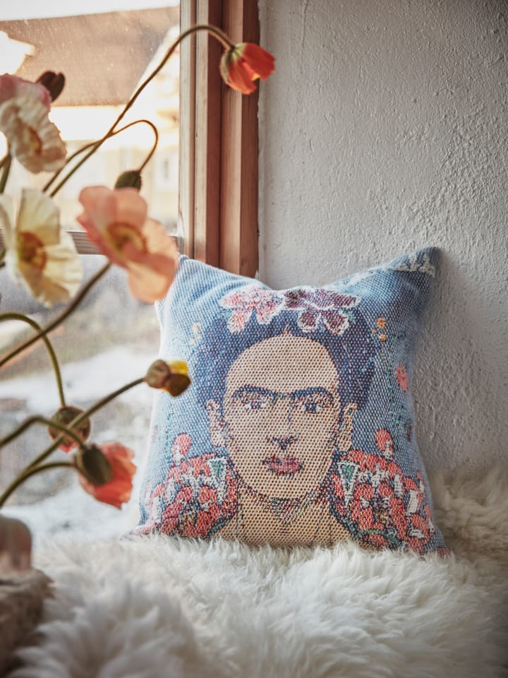 Frida Kahlo kussenhoes 40x40 cm - Vida - Ekelund Linneväveri