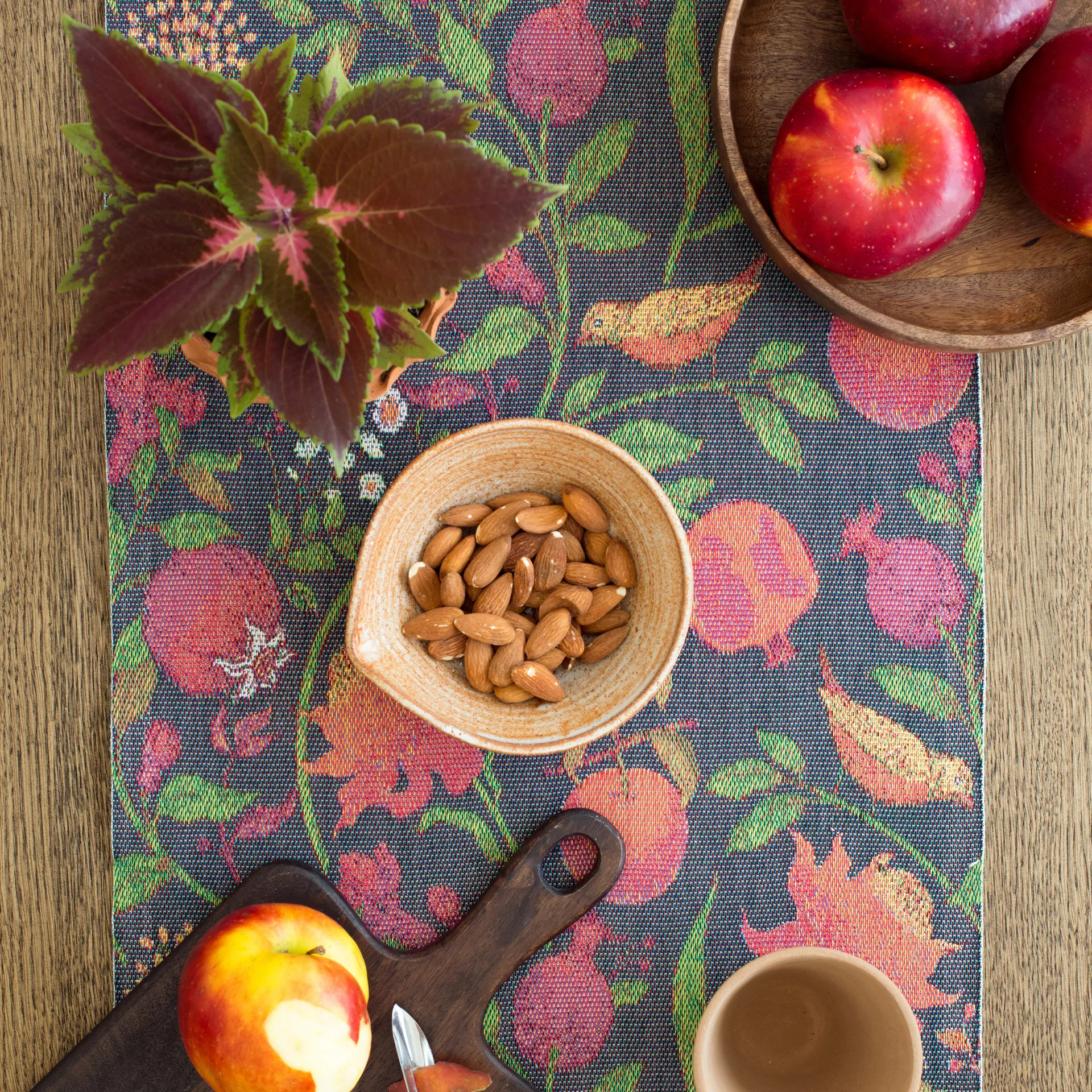 Fruktrik tafelloper 35x120 cm, Multi Ekelund Linneväveri