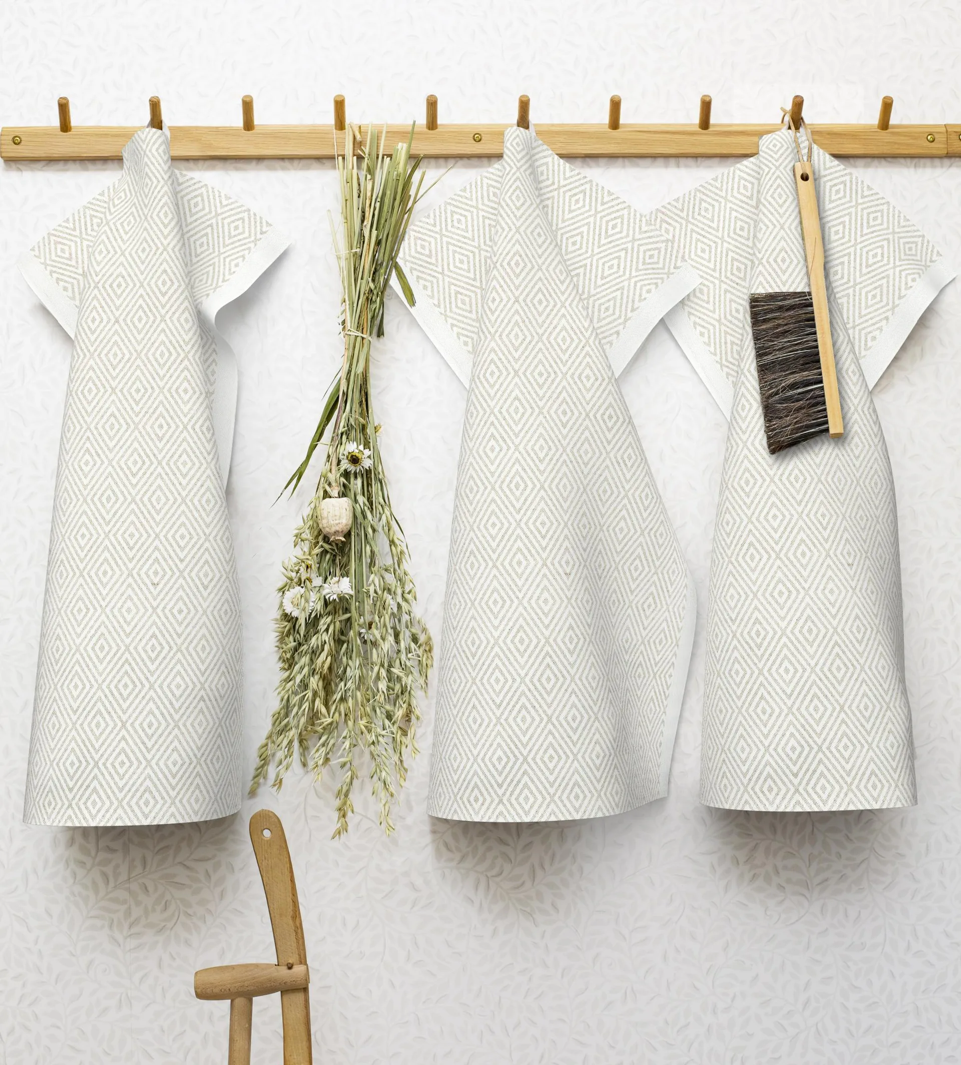 Gåsöga keukenhanddoek ongebleekt, 35x50 cm Ekelund Linneväveri