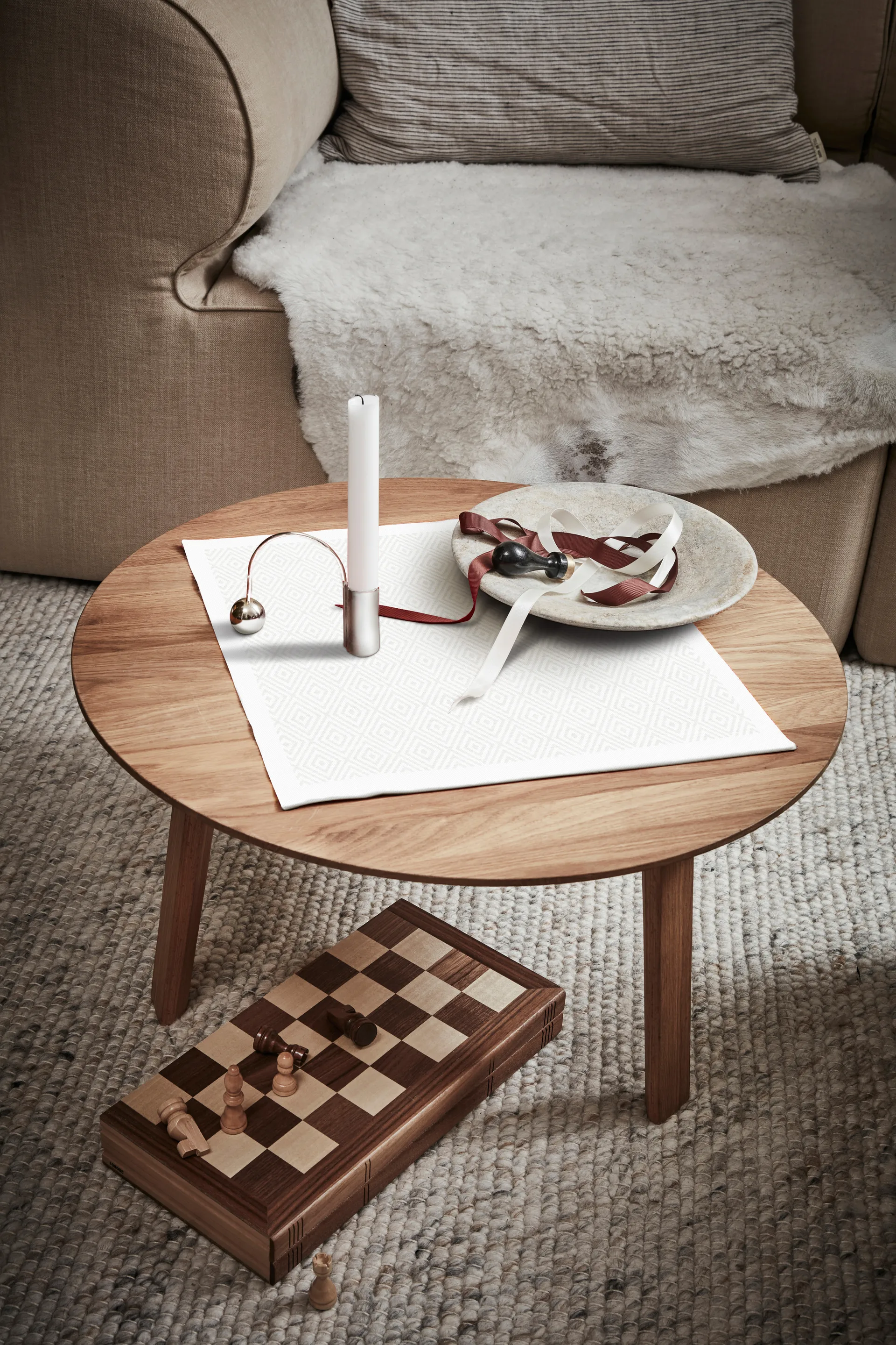 Gåsöga servet gebleekt, 35x35 cm Ekelund Linneväveri