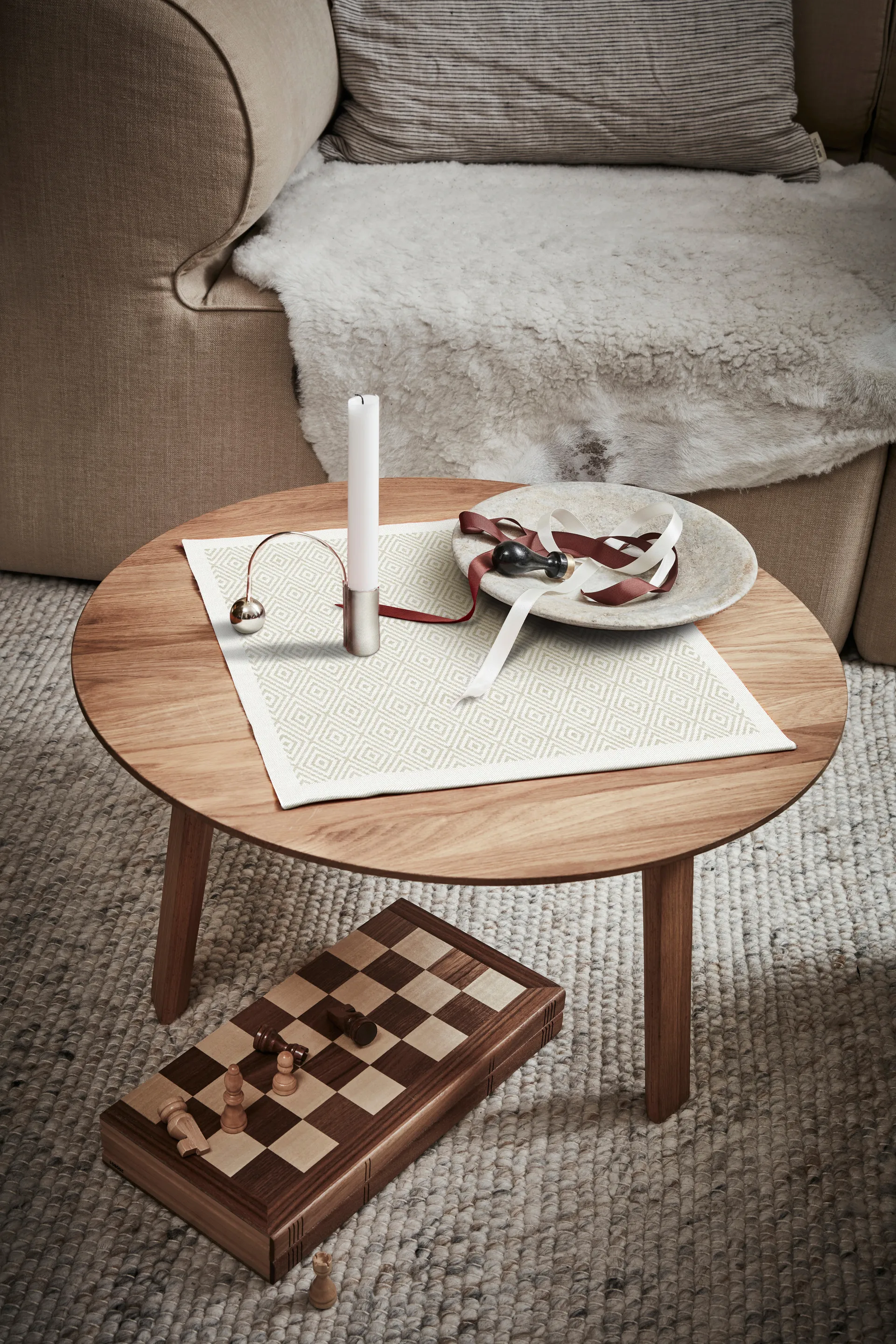 Gåsöga servet ongebleekt, 35x35 cm Ekelund Linneväveri