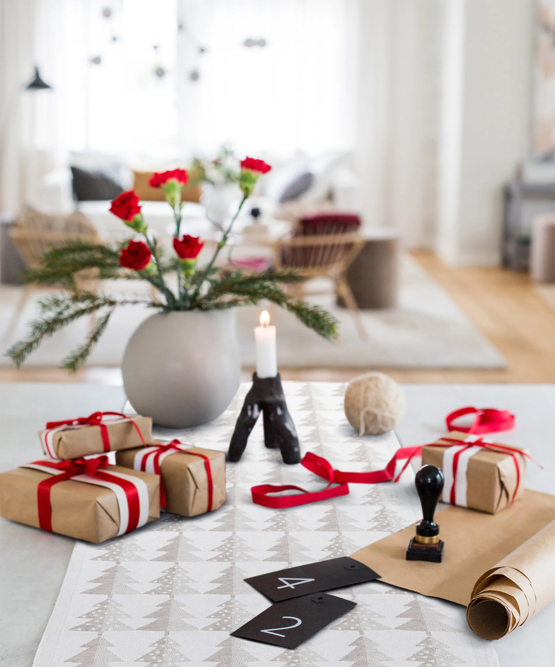 Granar tafelloper, 35x120 cm Ekelund Linneväveri