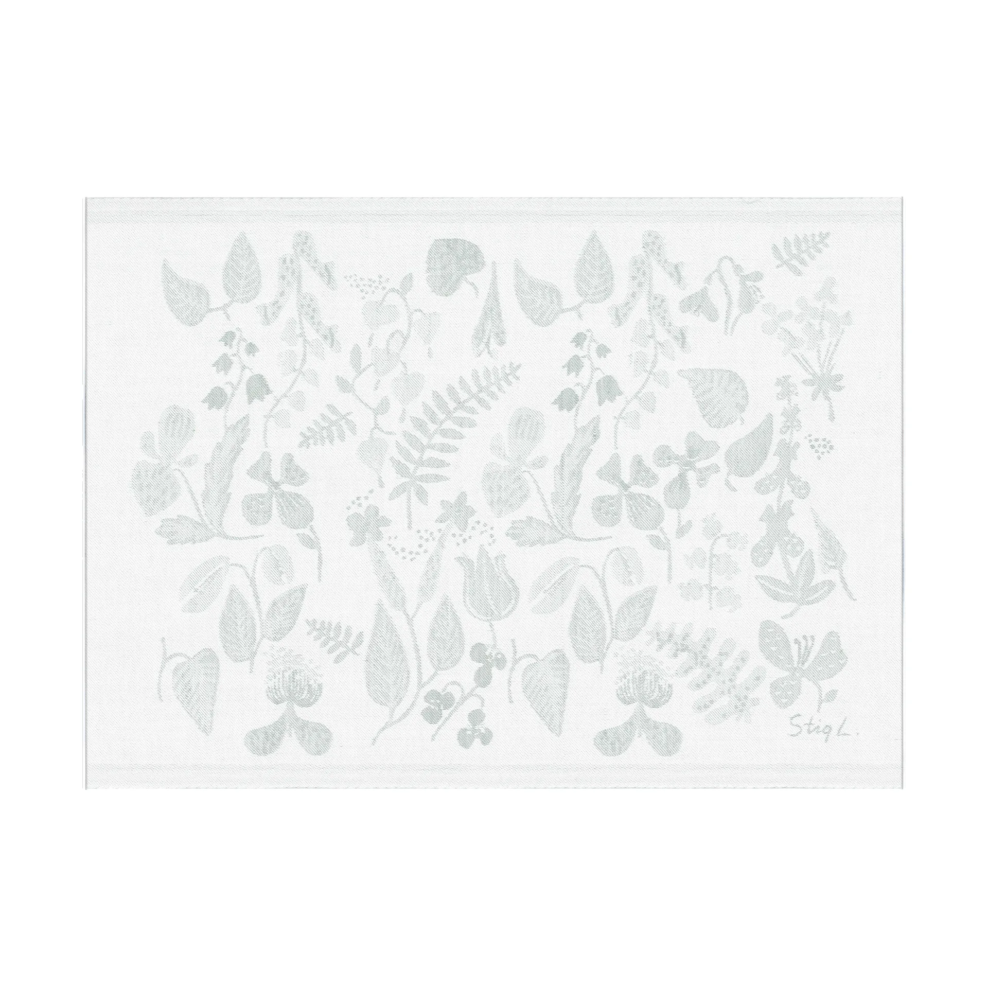 Herbarium kussenhoes 35x48 cm, Grijs Ekelund Linneväveri