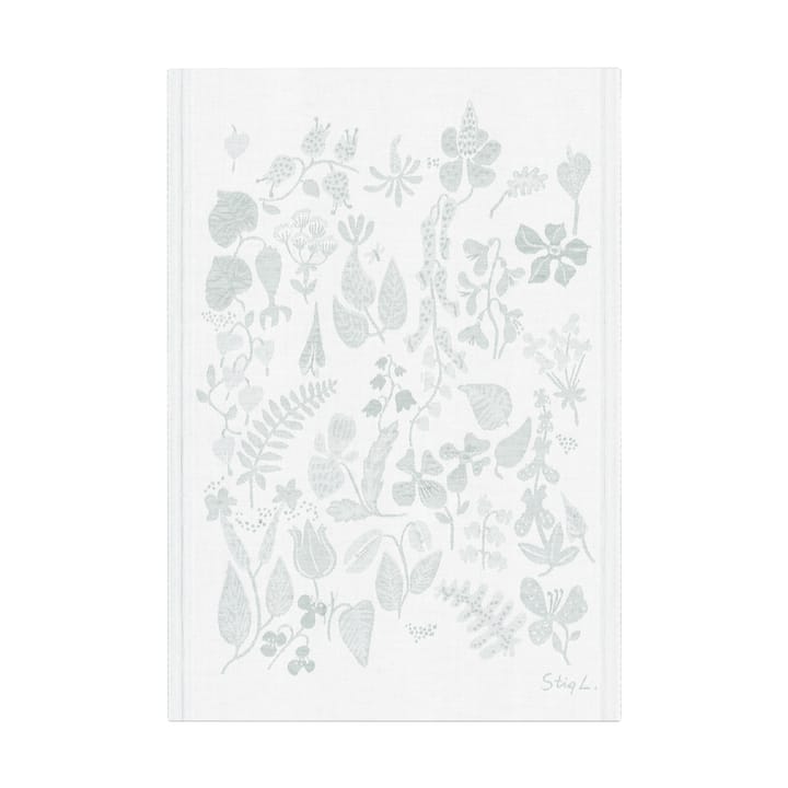 Herbarium theedoek 35x50 cm - Grijs - Ekelund Linneväveri