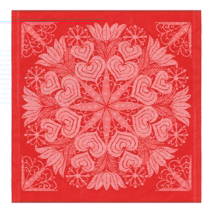 Hjärtbo servet 35x35 cm - Rood - Ekelund Linneväveri