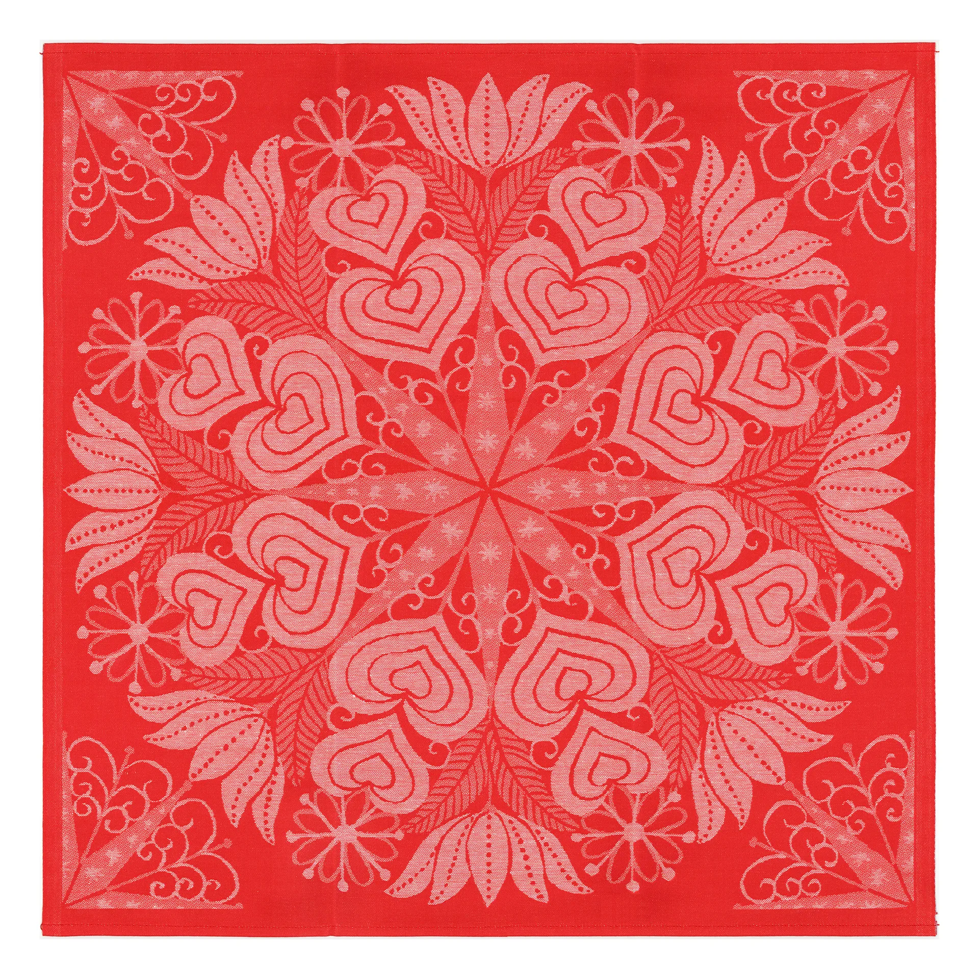 Hjärtbo tafelkleed 80x80 cm, Rood Ekelund Linneväveri