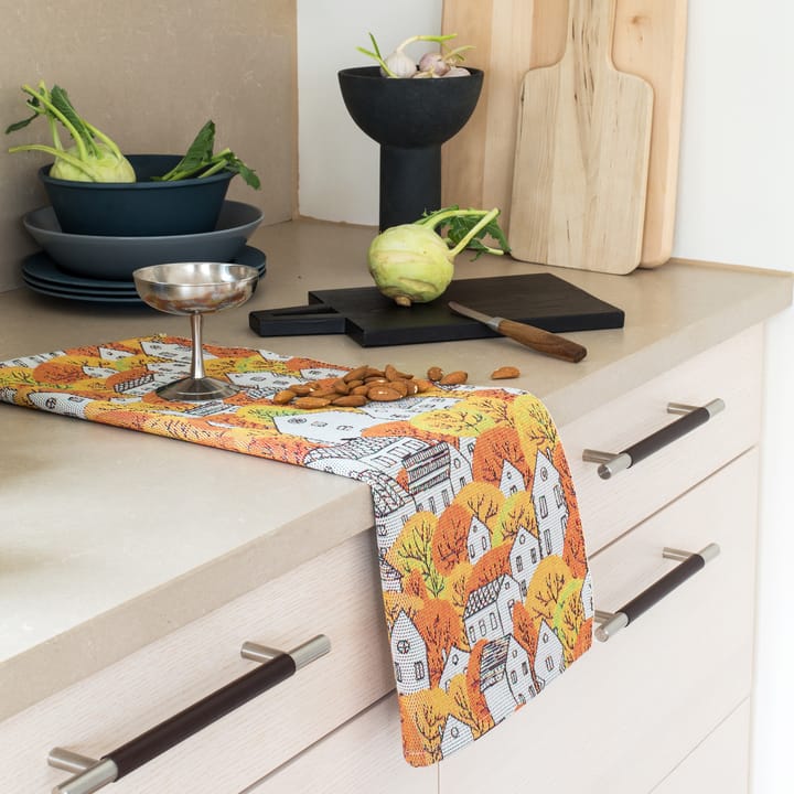 Höststad keukenhanddoek 35x50 cm - Oranje - Ekelund Linneväveri